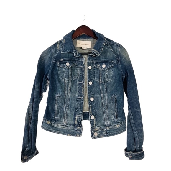 ANTHROPOLOGIE Distressed Jean Jacket - Picture 1 of 4